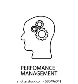 perfomance management line icon