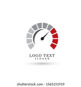 Perfomance & Speedometer Logo. Icon  & Symbol Vector Template.