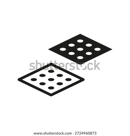 Perforated architectural plates. Sophisticated Vector illustrations. Symmetrical flooring surfaces. Distinguished ten 10. EPS 10.
