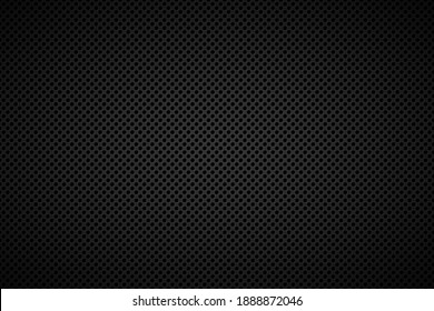 Perforated black metallic background. Abstract stainless steel background vector illustration