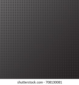 Perforated black metallic background, abstract wallpaper, vector illustration
