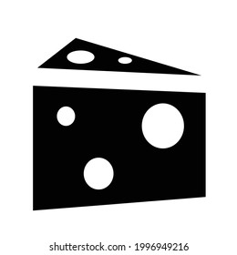 Perforated cheese vector icon, isolated on white background