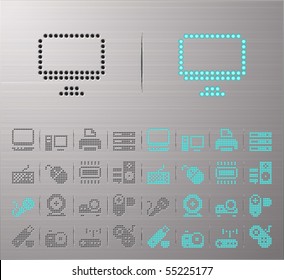 Perforated Computer buttons