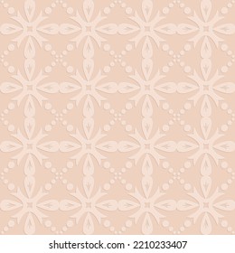 Perforated embossed seamless pattern Arabic arabesque style in design, decorative art vector illustration