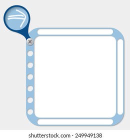 perforated frame for any text and arrow