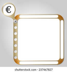 perforated frame for any text and euro symbol