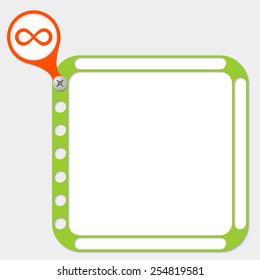 perforated frame for any text and infinity symbol