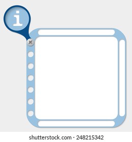 perforated frame for any text and info symbol