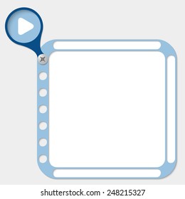 perforated frame for any text and play symbol
