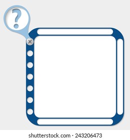 perforated frame for any text and question mark