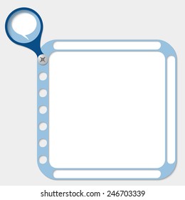 perforated frame for any text and speech bubble