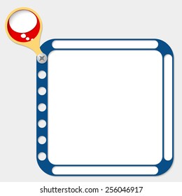 perforated frame for any text and speech bubble