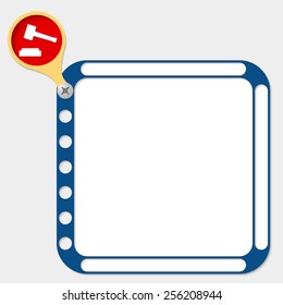 perforated frame for any text and symbol law