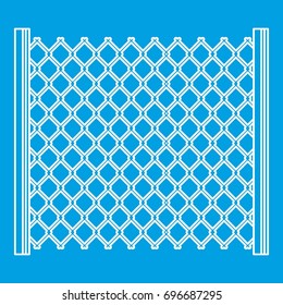 Perforated gate icon blue outline style isolated vector illustration. Thin line sign