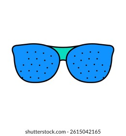 perforated glasses line icon vector. perforated glasses sign. isolated symbol illustration