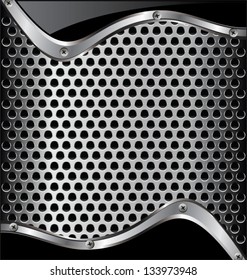 Perforated metal background