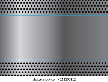 The perforated metal background