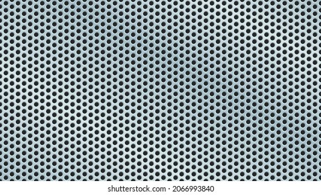 Perforated Metal Grid With Circular Holes