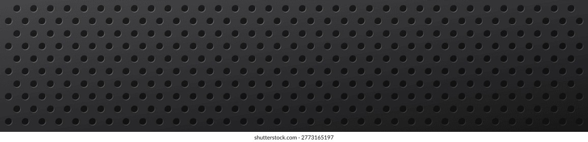 Perforated metal panel texture industrial dark gray.