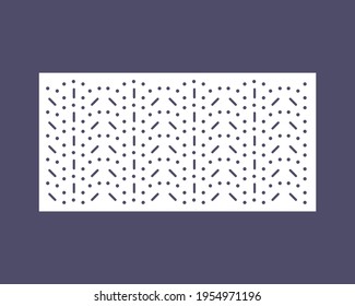 Perforated Metal Sheet with circle pattern, Vector