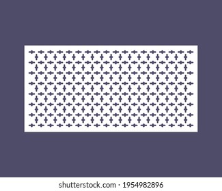 Perforated Metal Sheet with Oblong pattern, Vector