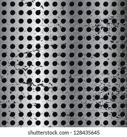 Perforated metal surface illustration.