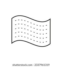 Perforated napkin icon. Vector illustration. EPS 10.