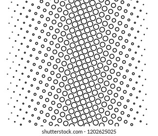 Perforated panel. Abstract futuristic background with halftone effect. scalable vector graphics. Black and white