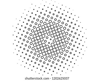 Perforated panel. Abstract futuristic background with halftone effect. scalable vector graphics. Black and white
