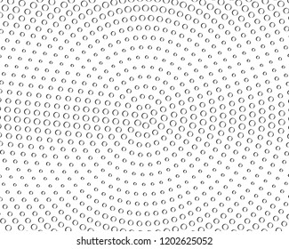 Perforated panel. Abstract futuristic background with halftone effect. scalable vector graphics. Black and white