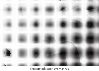 Perforated panel. Abstract monochrome background. Halftone pattern. Vector illustration.