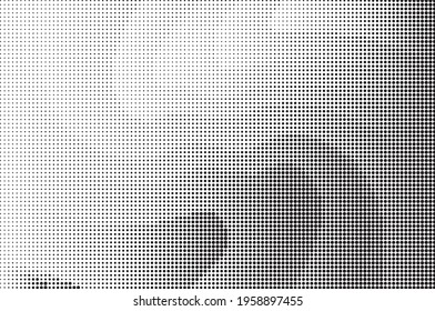 Perforated panel. Abstract monochrome background. Halftone pattern. Vector illustration.