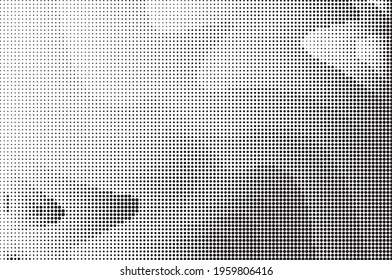 Perforated panel. Abstract monochrome background. Halftone pattern. Vector illustration.
