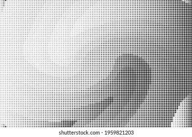 Perforated panel. Abstract monochrome background. Halftone pattern. Vector illustration.