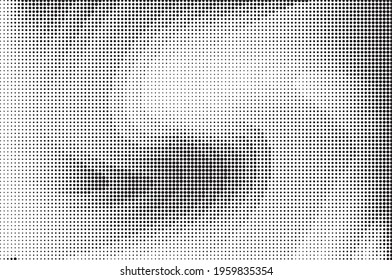 Perforated panel. Abstract monochrome background. Halftone pattern. Vector illustration.