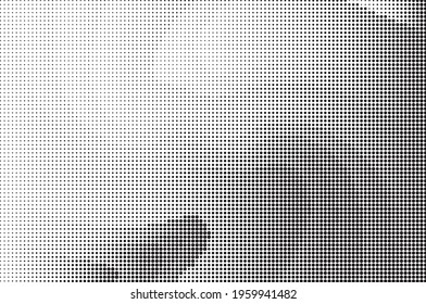 Perforated panel. Abstract monochrome background. Halftone pattern. Vector illustration.