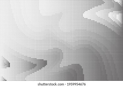 Perforated panel. Abstract monochrome background. Halftone pattern. Vector illustration.