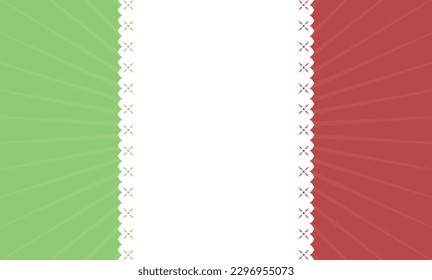 Perforated paper -or 'papel picado'- with Mexican tricolor and blank space for national holidays. Template in flat colors.