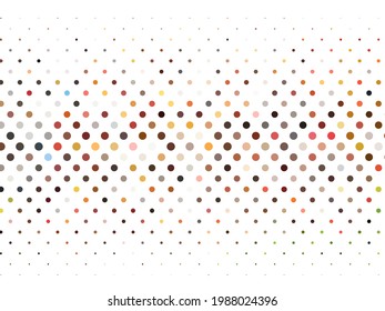 Perforiertes Muster. Design mit Kreisen, Runden. Halftoner Hintergrund. Gemeinsames geometrisches Design für Muster, Karten und Deckel. Vektorgrafik. Helle Farben. 