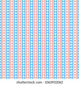 Perforated Rose and Blue Stripes Abstract Background.