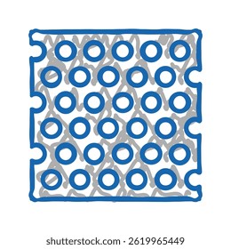 perforated sheet metal doodle icon sketch vector. perforated sheet metal sign. isolated symbol illustration