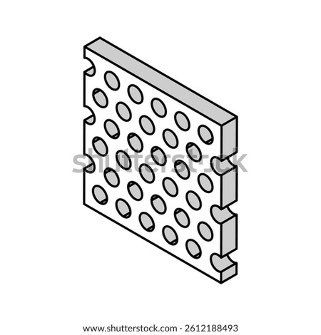 perforated sheet metal isometric icon vector. perforated sheet metal sign. isolated symbol illustration