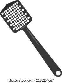Cuchara perforada, ilustración, vector sobre un fondo blanco.
