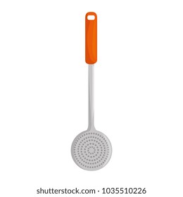 perforated spoon isolated icon