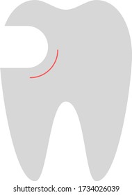 perforated teeth illustration  vector design