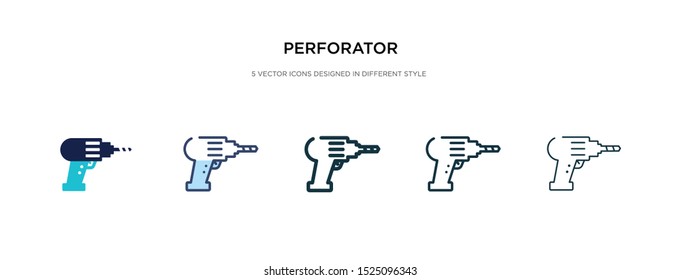 perforator icon in different style vector illustration. two colored and black perforator vector icons designed in filled, outline, line and stroke style can be used for web, mobile, ui