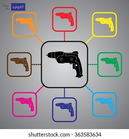 Perforator icon. Puncher icon. 
