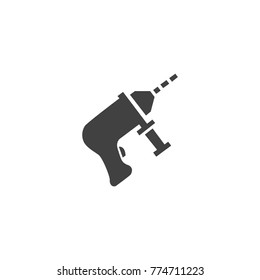 Perforator icon or symbol, square style flat