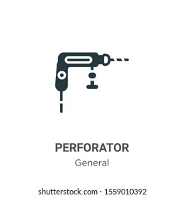 Perforator vector icon on white background. Flat vector perforator icon symbol sign from modern general collection for mobile concept and web apps design.