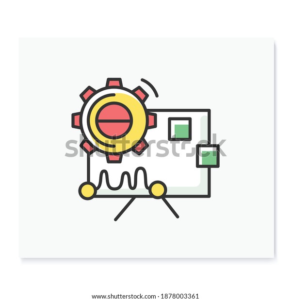 Performance Analysis Color Icon Gear Statistic Stock Vector (Royalty ...